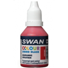 Χρωστική Χειροτεχνίας Κόκκινη για Υγρό Γυαλί 30ml Liquid Glass Mercola Swan 3495