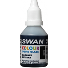 Χρωστική Χειροτεχνίας Μαύρη για Υγρό Γυαλί 30ml Liquid Glass Mercola Swan 3500