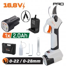 ΨΑΛΙΔΙ ΚΛΑΔΟΥ ΜΠΑΤΑΡΙΑΣ 16.8V, BRUSHLESS, ΚΟΠΗ 0-22/0-28mm, 690gr, ΜΠΑΤΑΡΙΑ 2Ah Li-Ion, ΒΑΛΙΤΣΑ NAKAYAMA EC1300