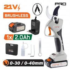ΨΑΛΙΔΙ ΚΛΑΔΟΥ ΜΠΑΤΑΡΙΑΣ 21V, BRUSHLESS, ΔΙΠΛΗ ΚΟΠΗ 0-30mm/0-40mm, 970gr,ΜΠΑΤΑΡΙΑ 2Ah Li-Ion, ΒΑΛΙΤΣΑ NAKAYAMA EC1400