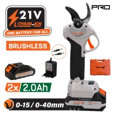 NAKAYAMA Pro Ψαλίδι Κλάδου Μπαταρίας 21V, Brushless, Προοδευτική Κοπή 0-15mm/0-40mm,0.9kg EC1440