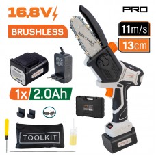 ΚΛΑΔΕΥΤΙΚΟ ΑΛΥΣΟΠΡΙΟΝΟ ΜΠΑΤΑΡΙΑΣ 16.8V, BRUSHLESS, Li-Ion, ΛΑΜΑ 13cm, 880gr, ΑΛΥΣΙΔΑ 1/4" 1. 32Link NAKAYAMA EC1500