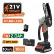NAKAYAMA Κλαδευτικό Αλυσοπρίονο Μπαταρίας 21V Brushless,Λάμα 10cm,825gr,1x2Ah Li-Ion,Βαλίτσα EC1040 