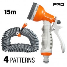 NAKAYAMA Pro Σετ Λάστιχο Σπιράλ 15m Με Πιστόλι Ποτίσματος GH9244