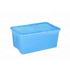 HOMEPLAST NAK BOX Κουτί αποθήκευσης 92Lt με καπάκι και ροδάκια μπλέ 70X46X34CM 5200310904219