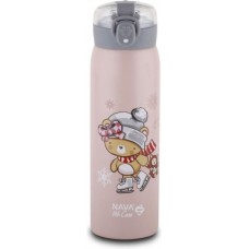 NAVA Θερμός μπουκάλι ανοξείδωτο We Care ροζ 500ml 10-110-010