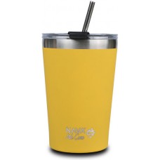 Nava Ποτήρι Θερμός Ανοξείδωτο 450ml Κίτρινο με Καλαμάκι 10-262-113