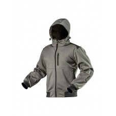Μπουφάν Εργασίας Softshell με Αποσπώμενη Κουκούλα Γκρι NeoTools 81-551