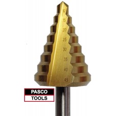 PASCO TOOLS 10-45 HSS-Tin Τρυπάνι Κώνου επιτιτανιώμενο