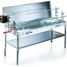 Ψησταριά Κάρβουνου Γαλβανιζέ με Καπάκι για Αρνί 150x50εκ. Pitsilos 118