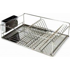 Πιατοθήκη για το Νεροχύτη Inox σε Ασημί Χρώμα 46x31x13cm Sidi Home Plast Ε-2176