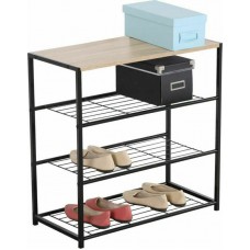 Παπουτσοθήκη Μέταλλο-Ξύλο 63x30x63cm Sidi Home Plast E-3294	