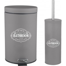 ΣΕΤ ΧΑΡΤΟΔΟΧΕΙΟ ΚΑΙ ΠΙΓΚΑΛ HOME ΓΚΡΙ Sidi Home Plast E-3659