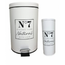 ΣΕΤ ΧΑΡΤΟΔΟΧΕΙΟ ΚΑΙ ΠΙΓΚΑΛ HOME 7ΛΙΤΡΩΝ ΝΟ7 ΛΕΥΚΟ Sidi Home Plast E-3659