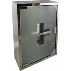 Φαρμακείο τοίχου inox με κλειδαριά Sidirela E-1215