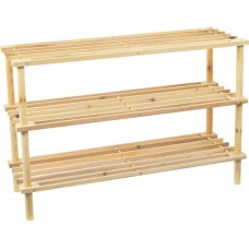 Παπουτσοθήκη από Μασίφ Ξύλο με 3 Ράφια 74x26x49cm E-3774