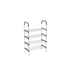 Μεταλλική Παπουτσοθήκη με 4 Ράφια Ασημί 57x26x83cm SIDIRELA E-3923