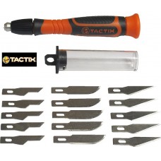 Tactix Σετ Κοπίδια με Αντιολισθητική Λαβή & 15 Λάμες Ξυλογλυπτικής 17τμχ 545291