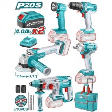 TOTAL ΕΠΑΓΓΕΛΜΑΤΙΚΟ ΣΕΤ 5τεμ ΕΡΓΑΛΕΙΩΝ ΜΠΑΤ. 2 ΜΠΑΤΑΡΙΕΣ TCKLI2019