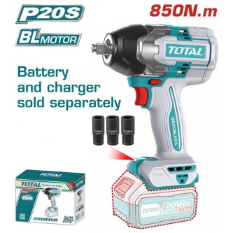 TOTAL ΕΠΑΓΓ. ΜΠΟΥΛΟΝΟΚΛΕΙΔΟ ΜΠΑΤ. Li-ion 20V / 850Nm ΧΩΡΙΣ ΜΠΑΤΑΡΙΑ & ΦΟΡΤΙΣΤΗ TIWLI20851