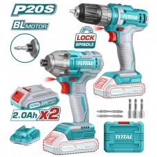 TOTAL ΣΕΤ ΔΡΑΠΑΝΟΚΑΤΣΑΒΙΔΟ + ΠΑΛΜΙΚΟ ΚΑΤΣΑΒΙΔΙ ΜΠΑΤ. Li-ion 20V / 2Ah / 2 ΜΠΑΤ TOSLI230708