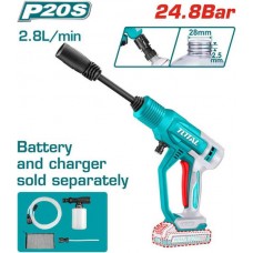 Total Πλυστικό Μπαταρίας 20V Solo με Πίεση 24.8bar TPWLI2036