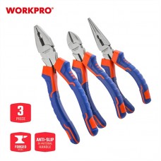 WorkPro Σετ Πένσες Μήκους 200mm 3τμχ WP201007