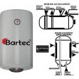 Bartec Super Glass Ηλεκτρομπόιλερ 80lt Glass Δαπέδου 4kW 20000349