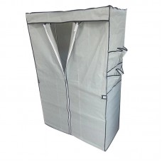 BPC1200 Υφασμάτινη Ντουλάπα με Ράφια σε Γκρι Χρώμα 105x45x170