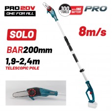 Bormann Pro Τηλεσκοπικό Κονταροπρίονο Μπαταρίας Solo με Λάμα 20cm και Συνολικό Μήκος 240cm BBP4200