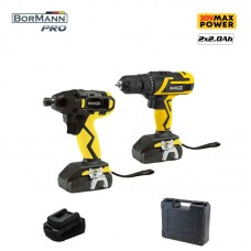ΔΡΑΠΑΝΟΚΑΤΣΑΒΙΔΟ ΚΡΟΥΣΤΙΚΟ 20V, Li-Ion, 30Nm, 2 ΤΑΧΥΤΗΤΕΣ ΚΑΙ ΠΑΛΜΙΚΟ ΚΑΤΣΑΒΙΔΙ 20V, Li-Ion,220Nm, 2x2  BORMANN BCD2610