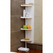 ΡΑΦΙΕΡΑ ΜΠΑΝΙΟΥ ΜΕ ΤΕΣΣΕΡΑ ΠΛΑΣΤΙΚΑ ΡΑΦΙΑ ΚΑΙ ΤΗΛΕΣΚΟΠΙΚΟ ΜΕΤΑΛΛΙΚΟ ΚΟΝΤΑΡΙ OEM V5261 25.5 x 17 x 198-245cm