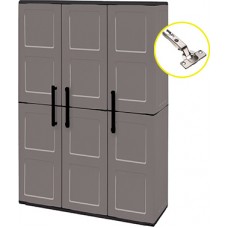 Τρίφυλλη Ντουλάπα Πλαστική με Χώρισμα & 3 Ράφια 102x37x163εκ. F101