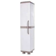 Ντουλάπα Μονόφυλλη Πλαστική Ίριδα 36x44x179cm Μπεζ-Λευκό HOMEPLAST 5200310909139