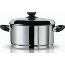 Pyramis Zeon Βαθιά Ανοξείδωτη Κατσαρόλα 4.2lt/22cm 015222201