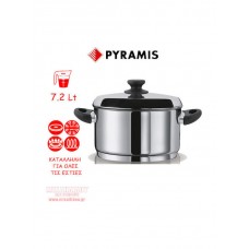Pyramis Zeon Βαθιά Ανοξείδωτη Κατσαρόλα 7.2lt / 26cm 015226201