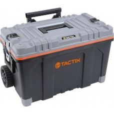 Tactix Εργαλειοθήκη Πλαστική, με ένα Αποσπώμενο Ράφι , Ρόδες και Τηλεσκοπική Λαβή 25" 320302