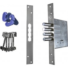 Securemme 2020 Χωνευτή Κλειδαριά με 4 Πείρους Πρόσθετη 4 Στροφών σε Ασημί Χρώμα 2020-Κ791