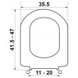 Elvit D-Shape Καπάκι Λεκάνης από Βακελίτη 41.5-47x35.5cm Λευκό 0015