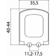Elvit Καπάκι Λεκάνης Soft Close από Βακελίτη 40-44x35.6cm Λευκό 0403