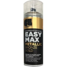 Cosmos Lac Σπρέι Βαφής Easy Max Metallic Ακρυλικό με Σατινέ Εφέ Bronze Gold 400ml Ν902