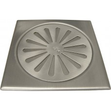 Σχάρα αποχέτευσης που ανοίγει & κλείνει τετράγωνη 12*12 εκατοστά πάχους 1,5 χιλιοστού inox σατινέ